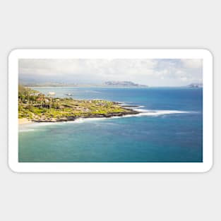Beach Landscape Oahu, Hawaii Sticker